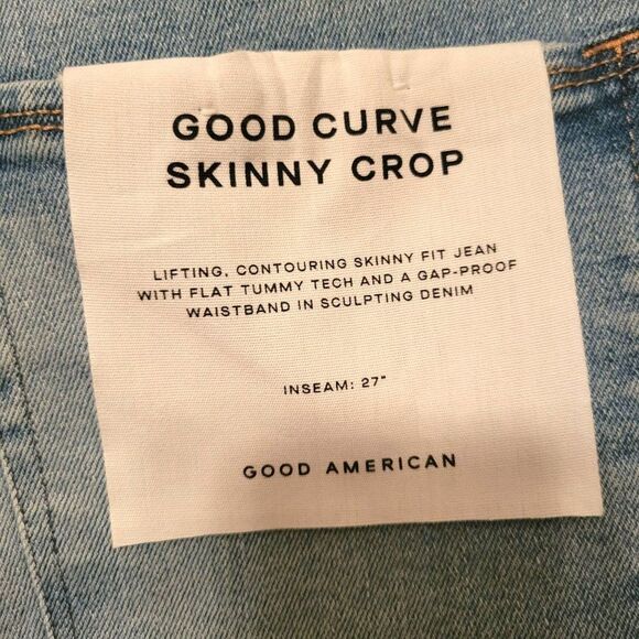 Good American Womens Jeans Blue 10/30 Good Curve Skinny Crop NEW - Picture 7 of 9